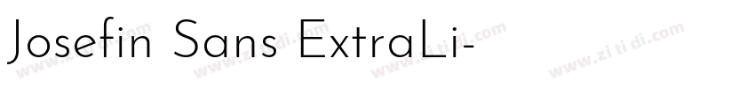 Josefin Sans ExtraLi字体转换